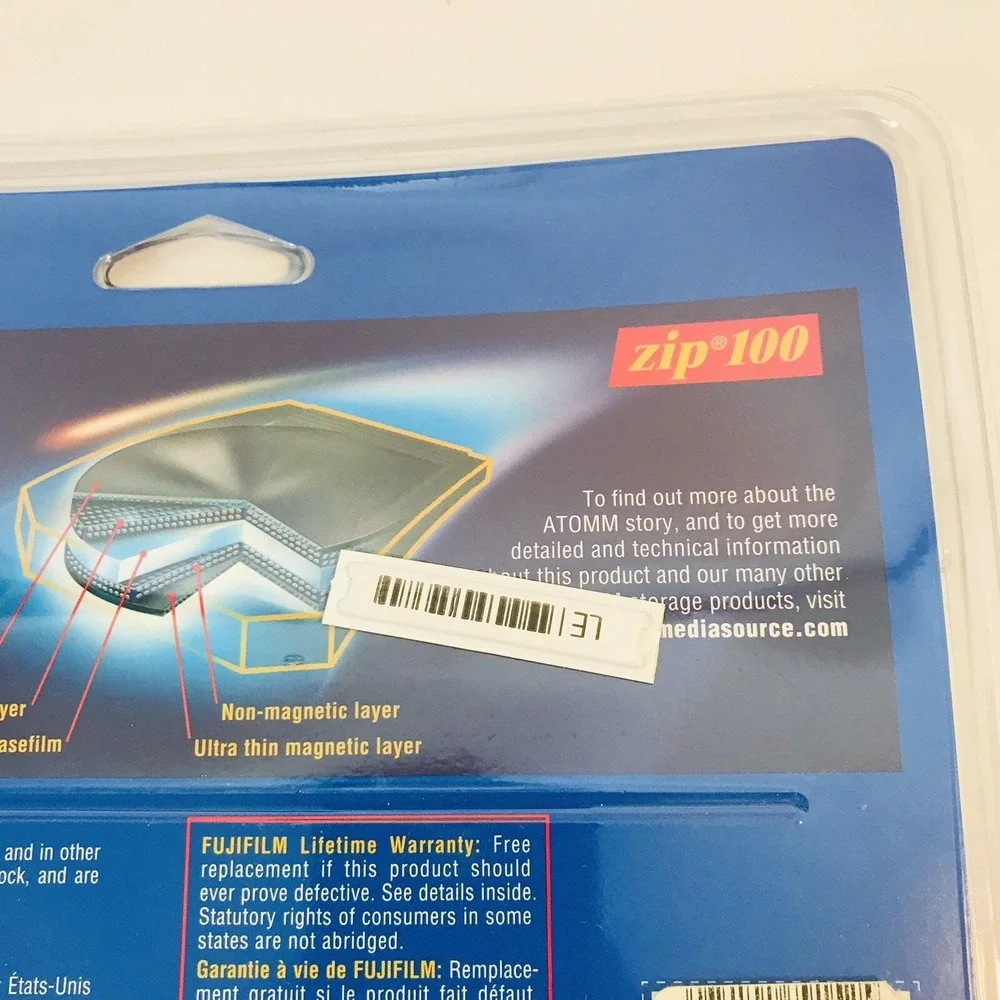 Fujifilm Zip 100 MB Disk IBM Formatted For Use With All Zip 250 Drives *2 Pack*‎